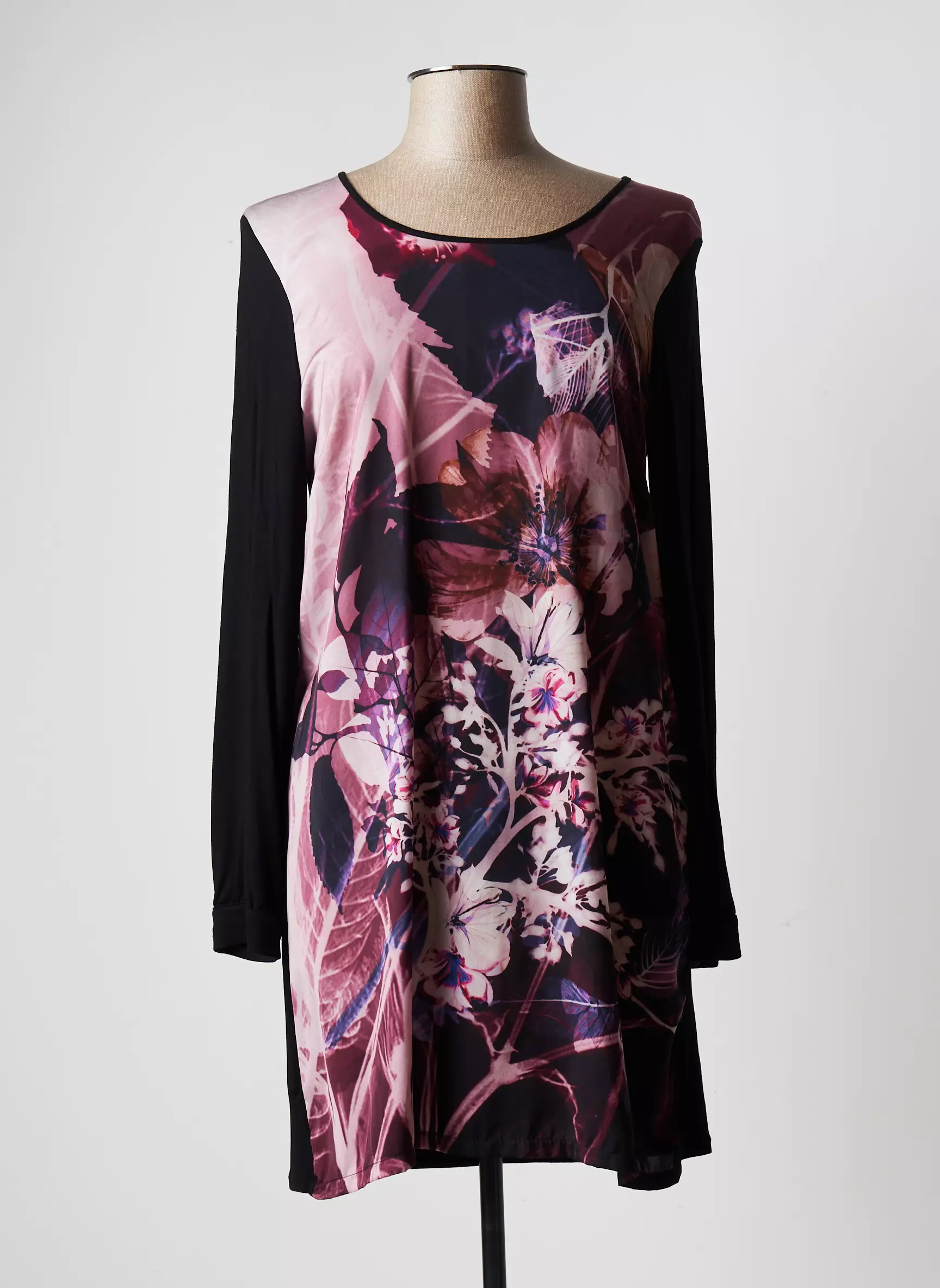 3322 Robes Mi Longues Femme couleur noir