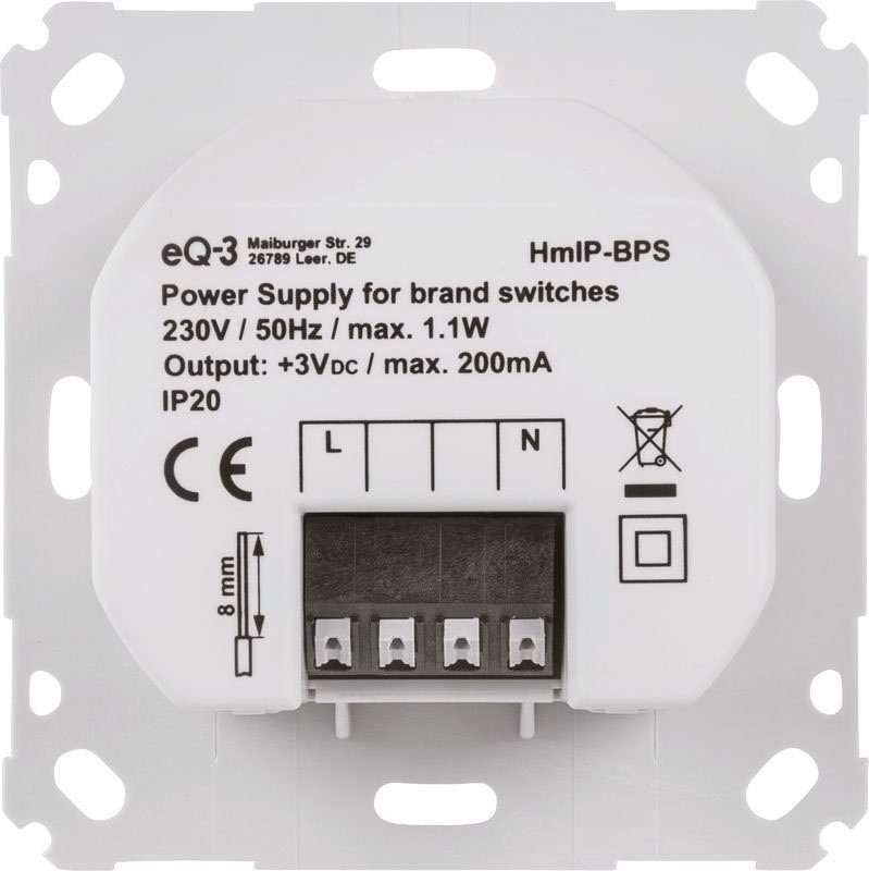 Homematic IP Steckdose Netzteil für Markenschalter (151197A0)