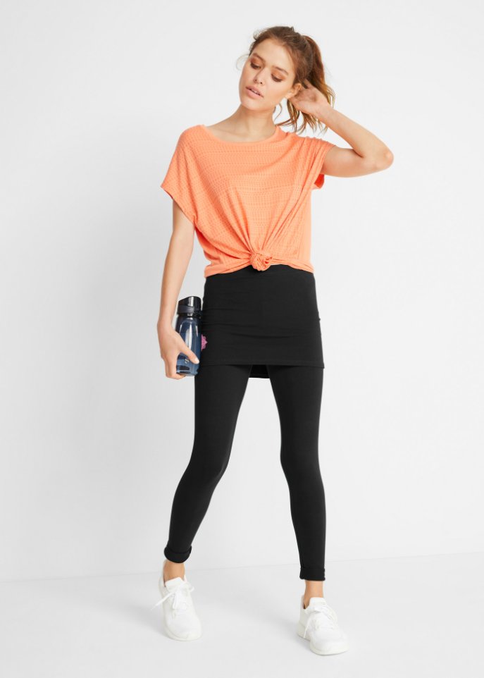 Sport-Leggings mit Rock, knöchelfrei