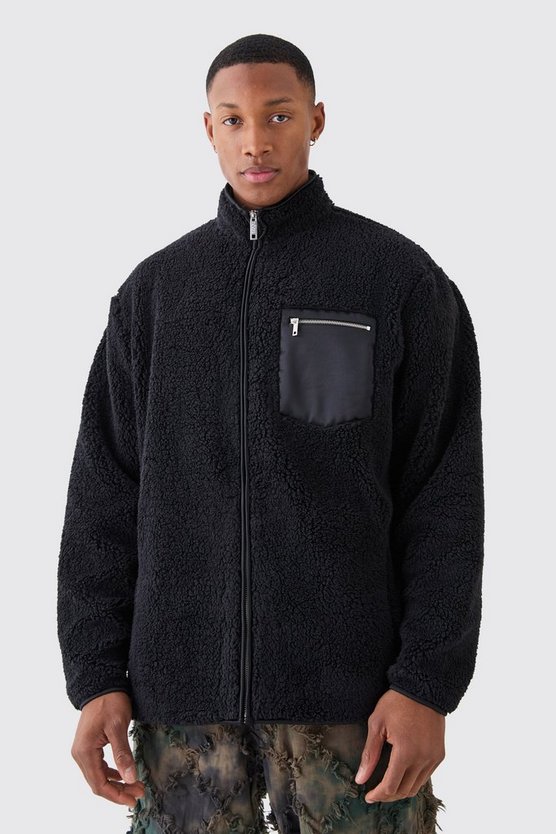 Oversize Borg-Jacke