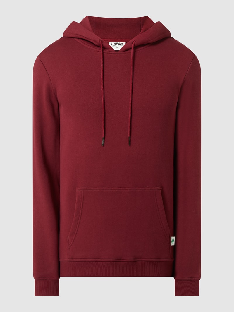 Hoodie aus Bio-Baumwolle in bordeaux rot