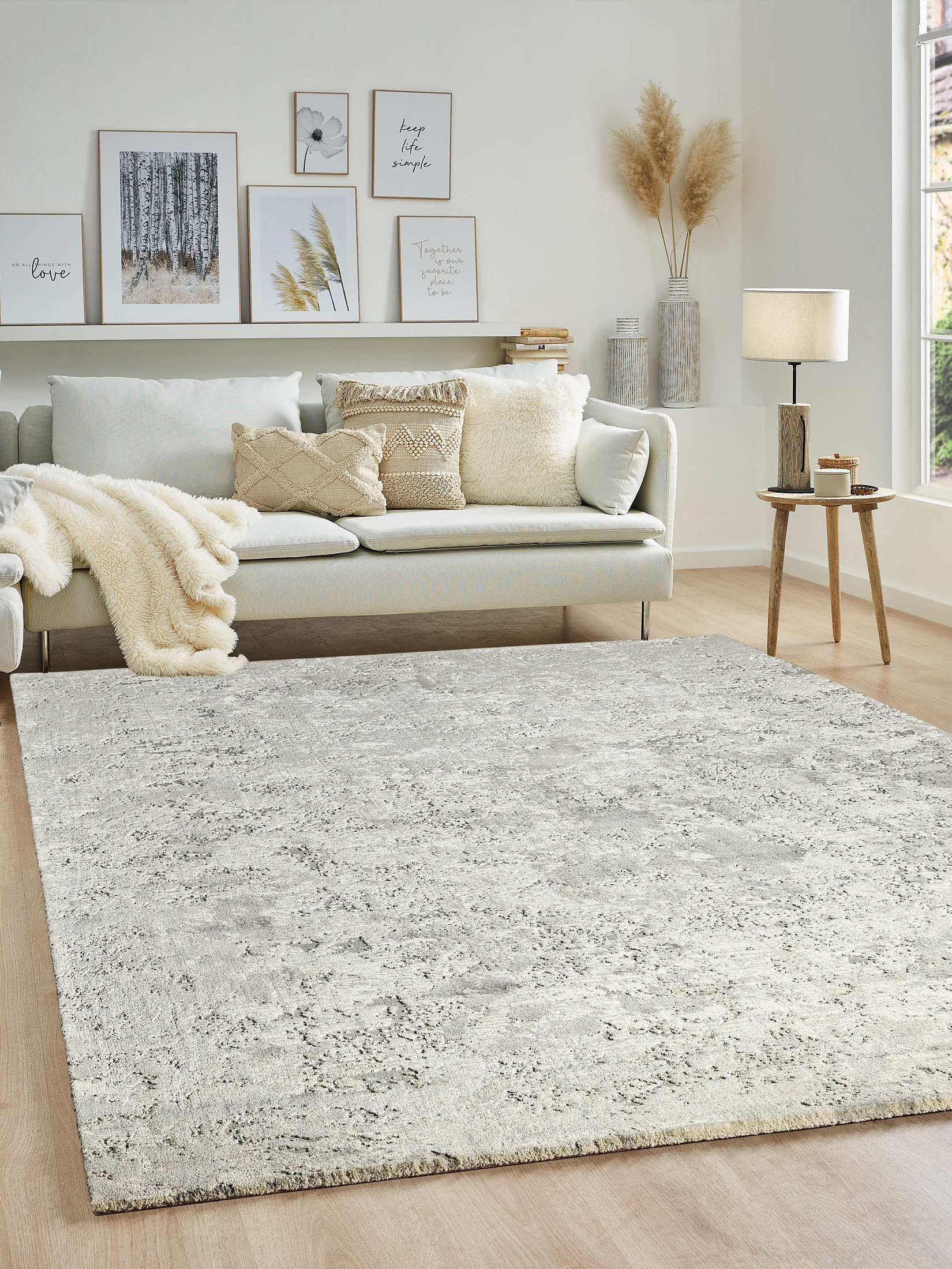 Calanthe Vintage-Teppich, Creme
