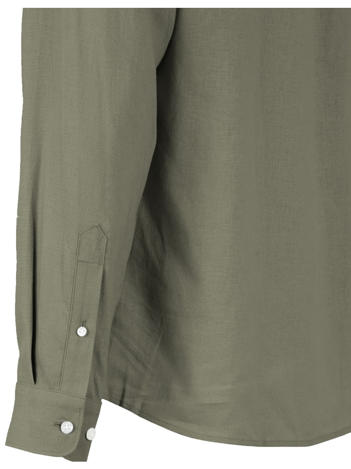 Steffen Klein Leinenhemd Tailored Fit in khaki günstig kaufen