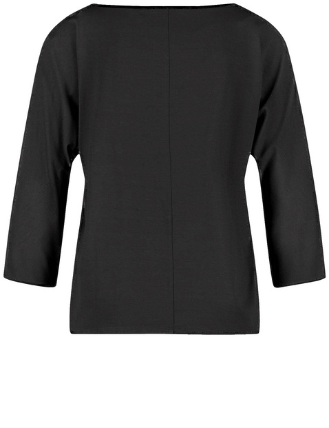 3/4 Arm Shirt mit feiner Crinkle-Front