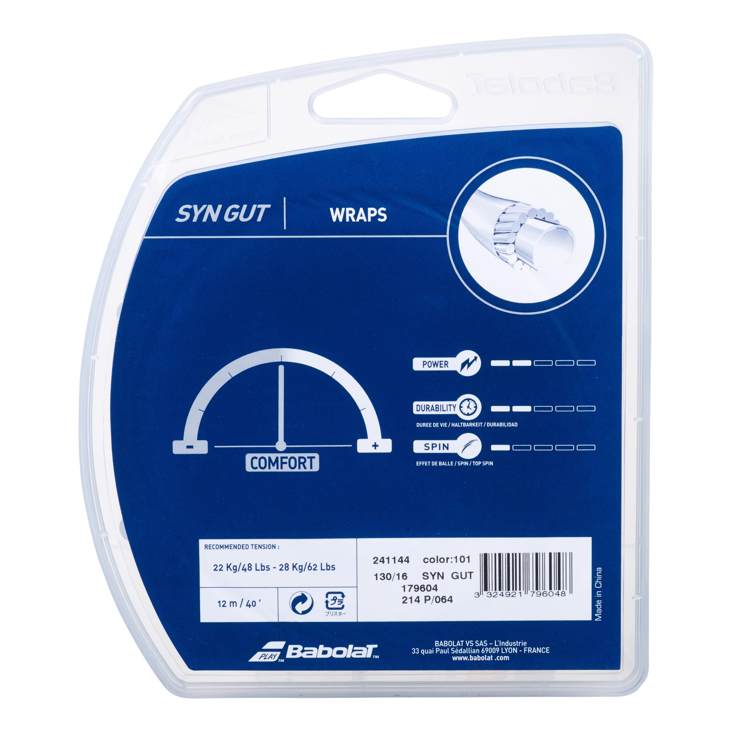 Synthetic Gut Saitenset 12m - Weiß