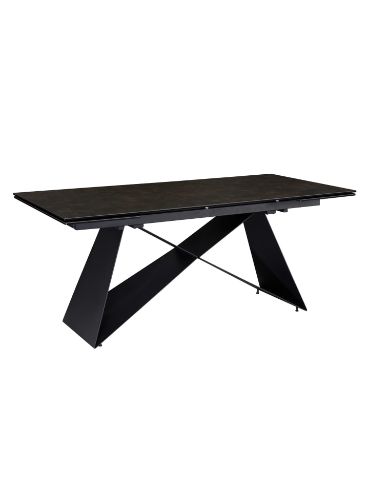 KADIMA DESIGN Esszimmertisch 180 - 260 cm Ausziehbar Keramik Glas , in Schwarz günstig kaufen onesize
