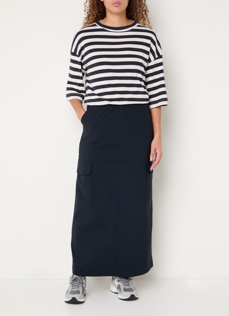 T-shirt elasticizzata a righe Penn & Ink