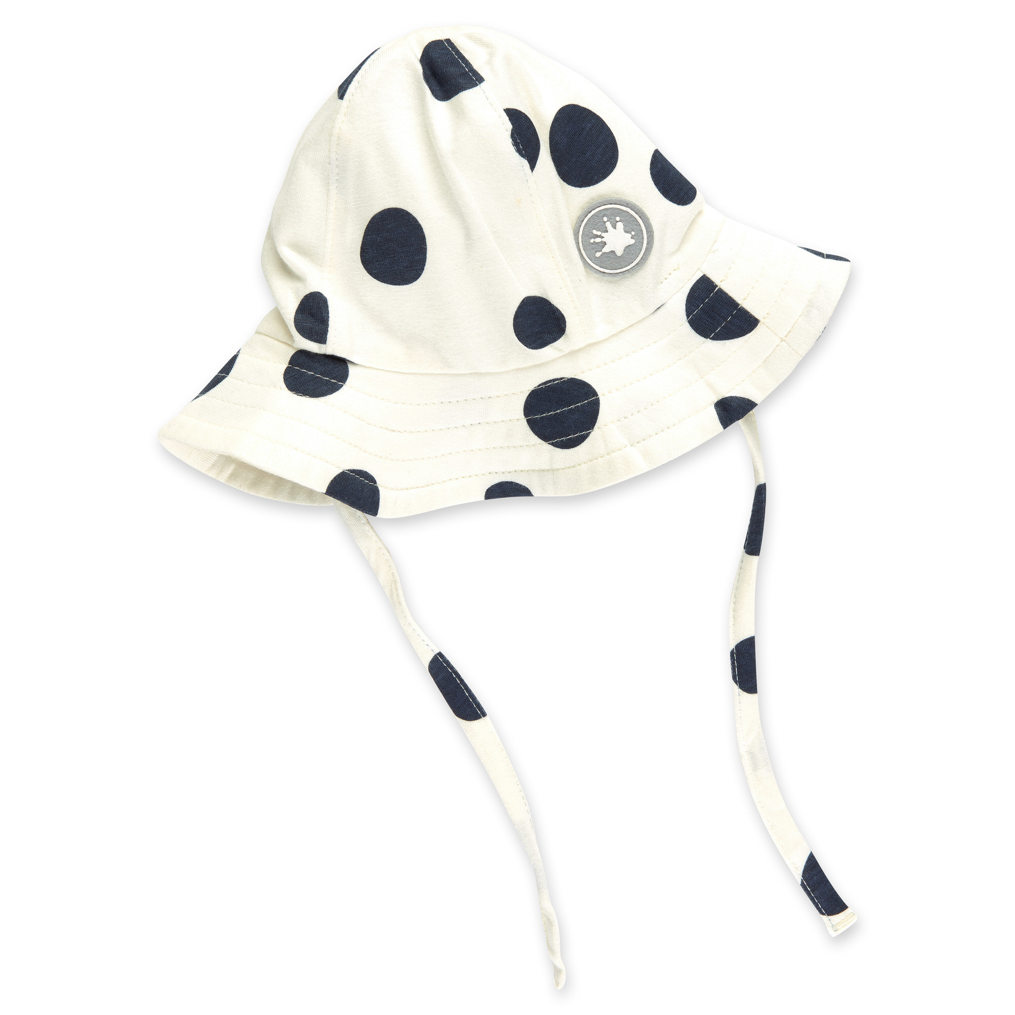 Weißer Baby Sommerhut mit Krempe und Bindebändchen