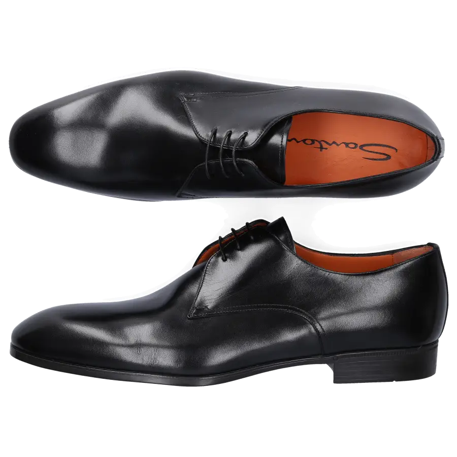 Santoni - Businessschuhe Derby 15018 Kalbsleder - schwarz