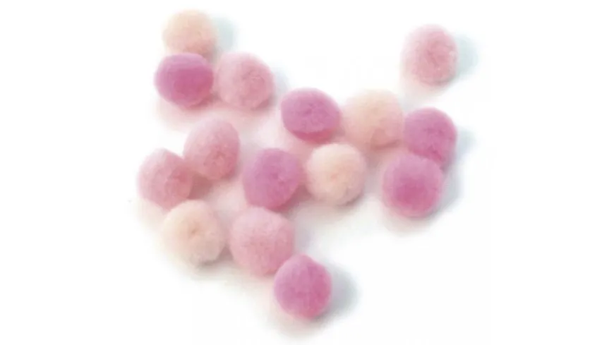 Rayher Pompons ø 15 mm 60 Stück rosa
