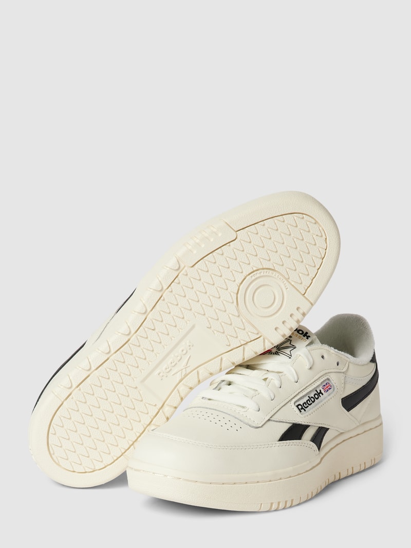 Sneaker mit Label-Print Modell 'CLUB' in weiß