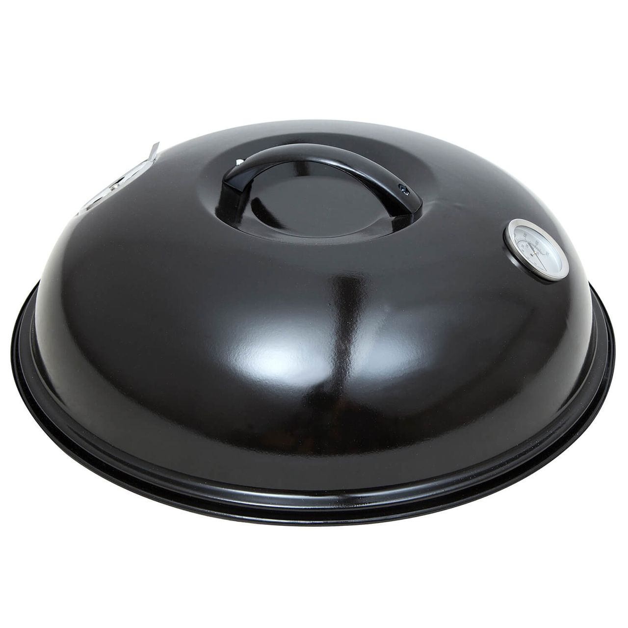 PaellaWorld International Paella World Backhaube, Ø 36 cm, Stahlblech, emailliert, Thermometer, Abdampfvorrichtung