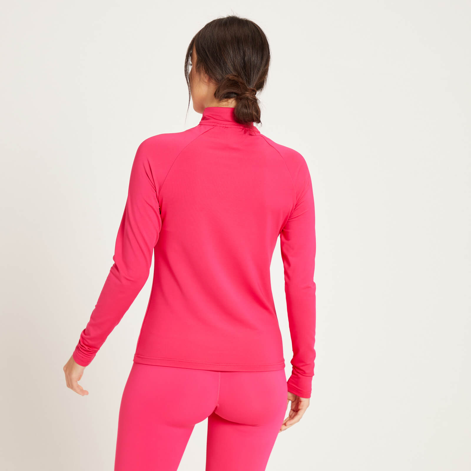 Haut d’entraînement à fermeture éclair ¼ coupe slim MP pour femmes – Magenta