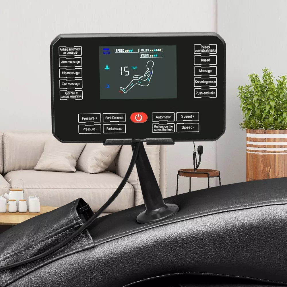 Happy Home Happy Home elektrischer Massagesessel mit Airbag Massage für Arme, Beine und Schultern schwarz