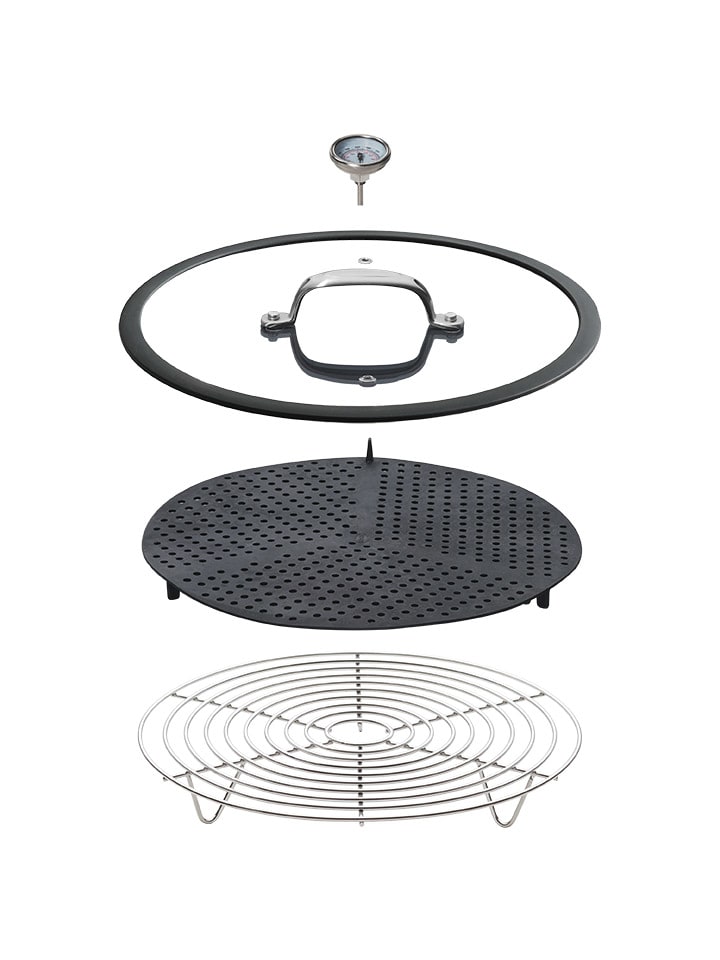 Chef Cuisine 4tlg. Set: Dampfgarer in Silber - Ø 28 cm günstig kaufen onesize