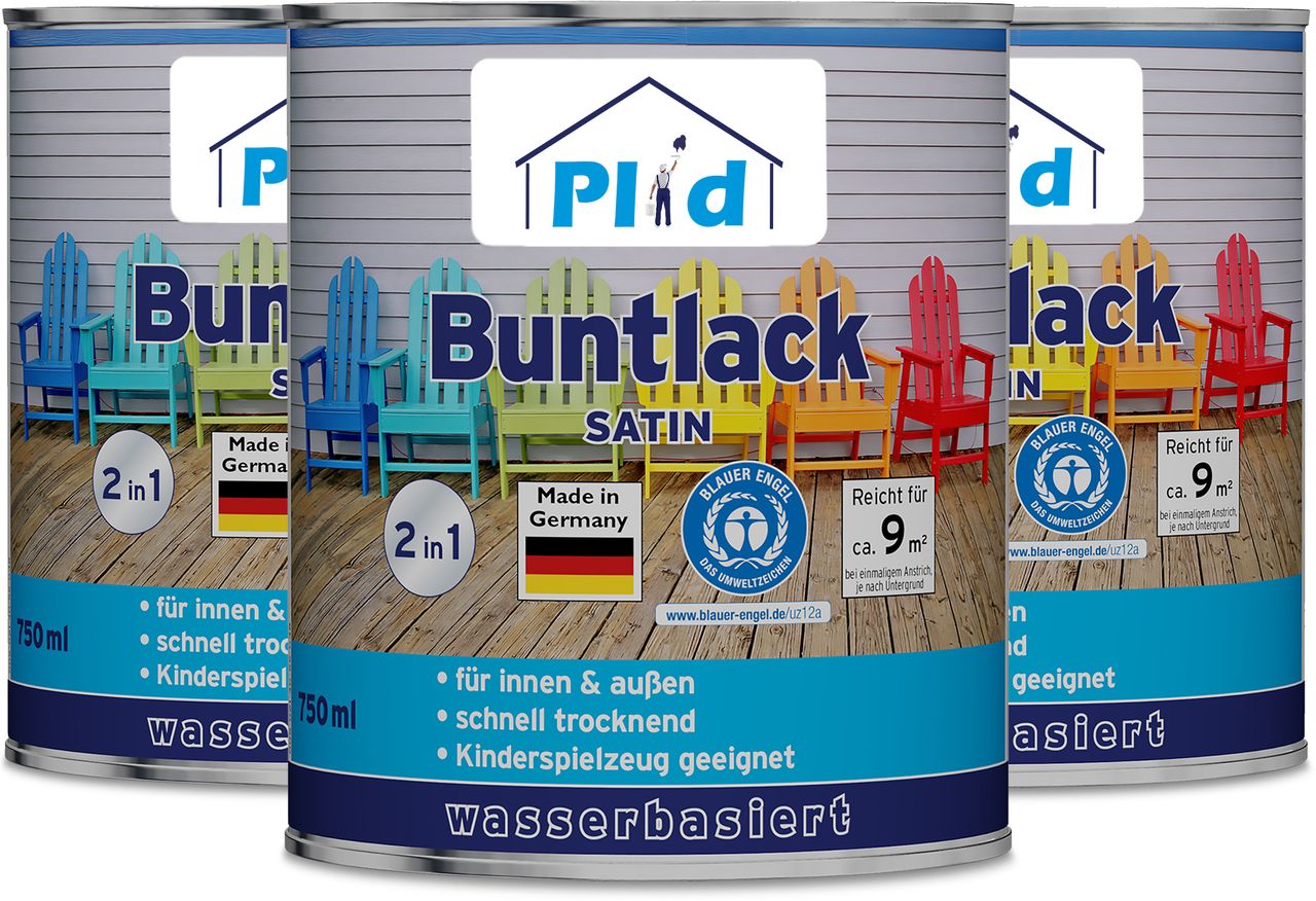 Plid Premium Buntlack Holzfarbe Türenlack Möbellack Anthrazitgrau