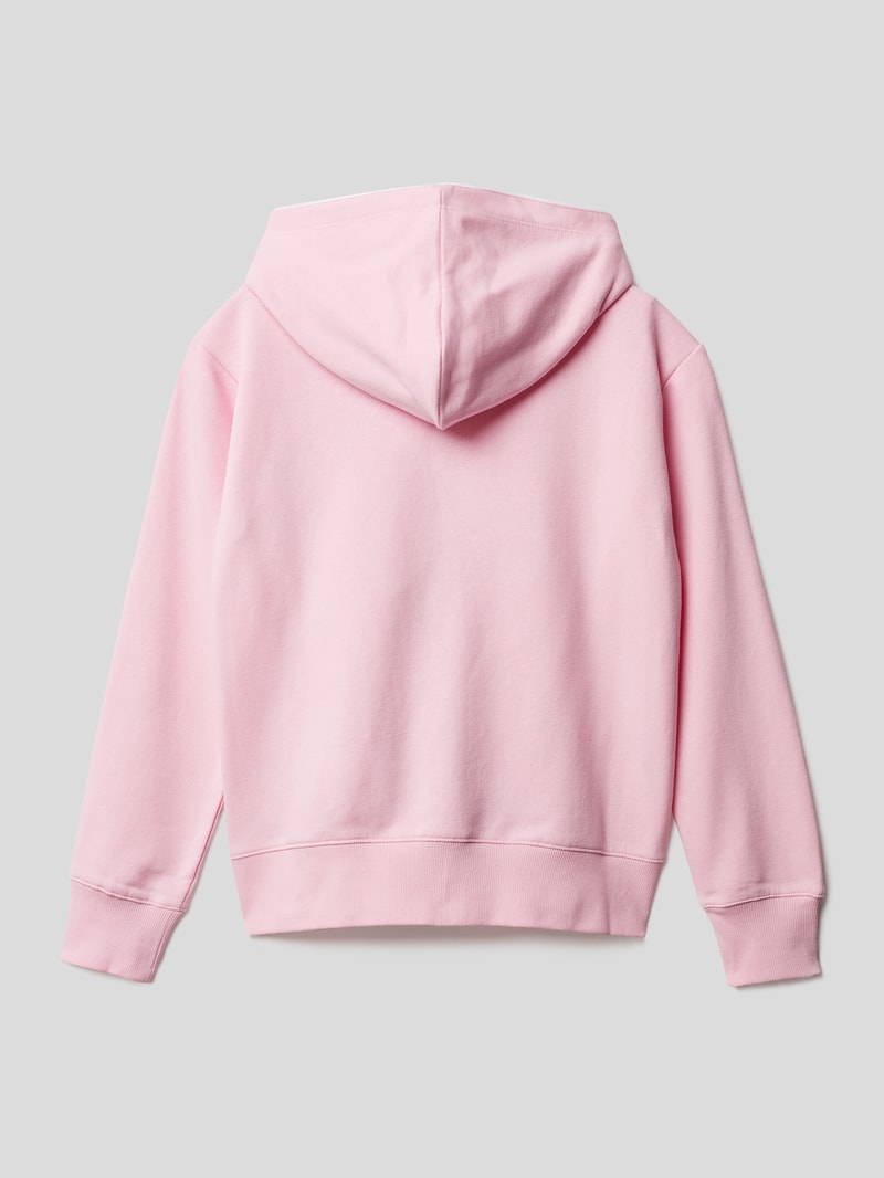 Sweatjacke mit Label-Print in rosa