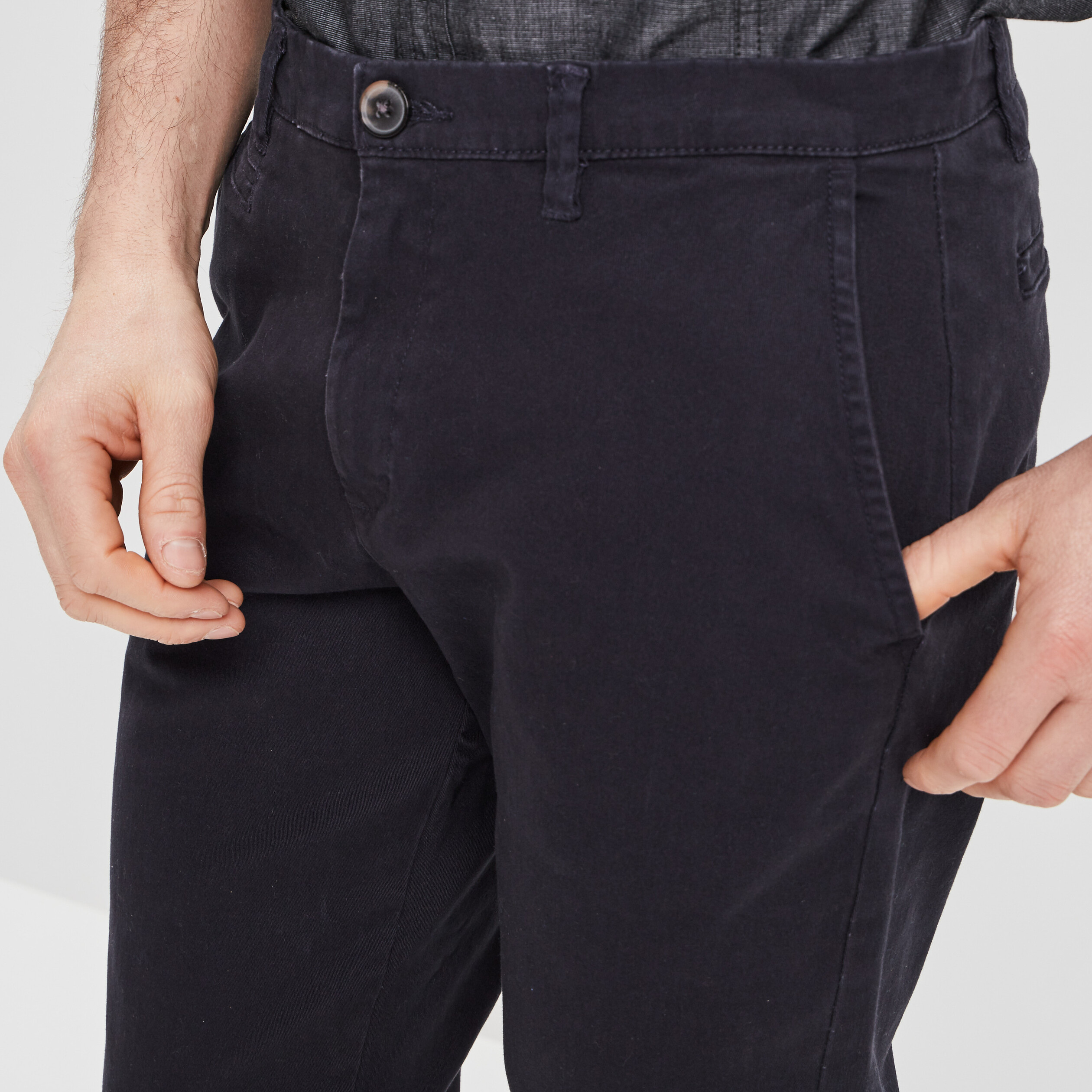Pantalon chino bleu marine homme | La Halle