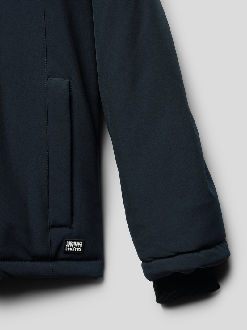 Jacke mit Brusttasche Modell 'Thames' in marineblau