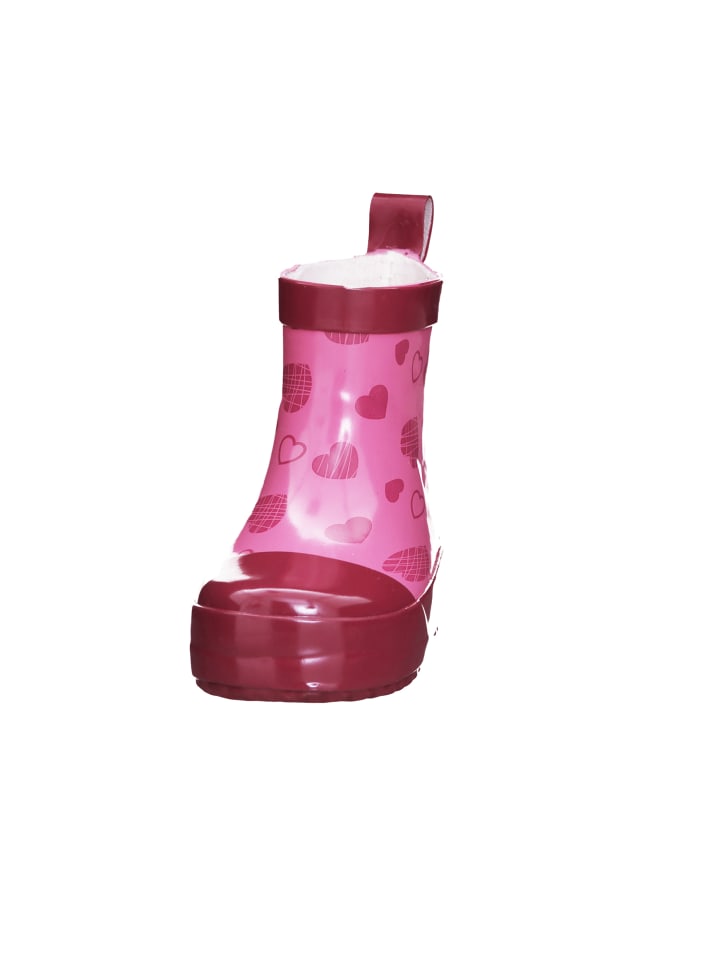 Playshoes Gummistiefel Halbschaft Herzchen in Pink günstig kaufen