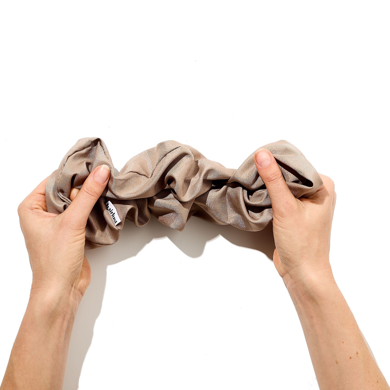 Elastice de păr Hairlust din mătase satinată, XXL, culoare cafea