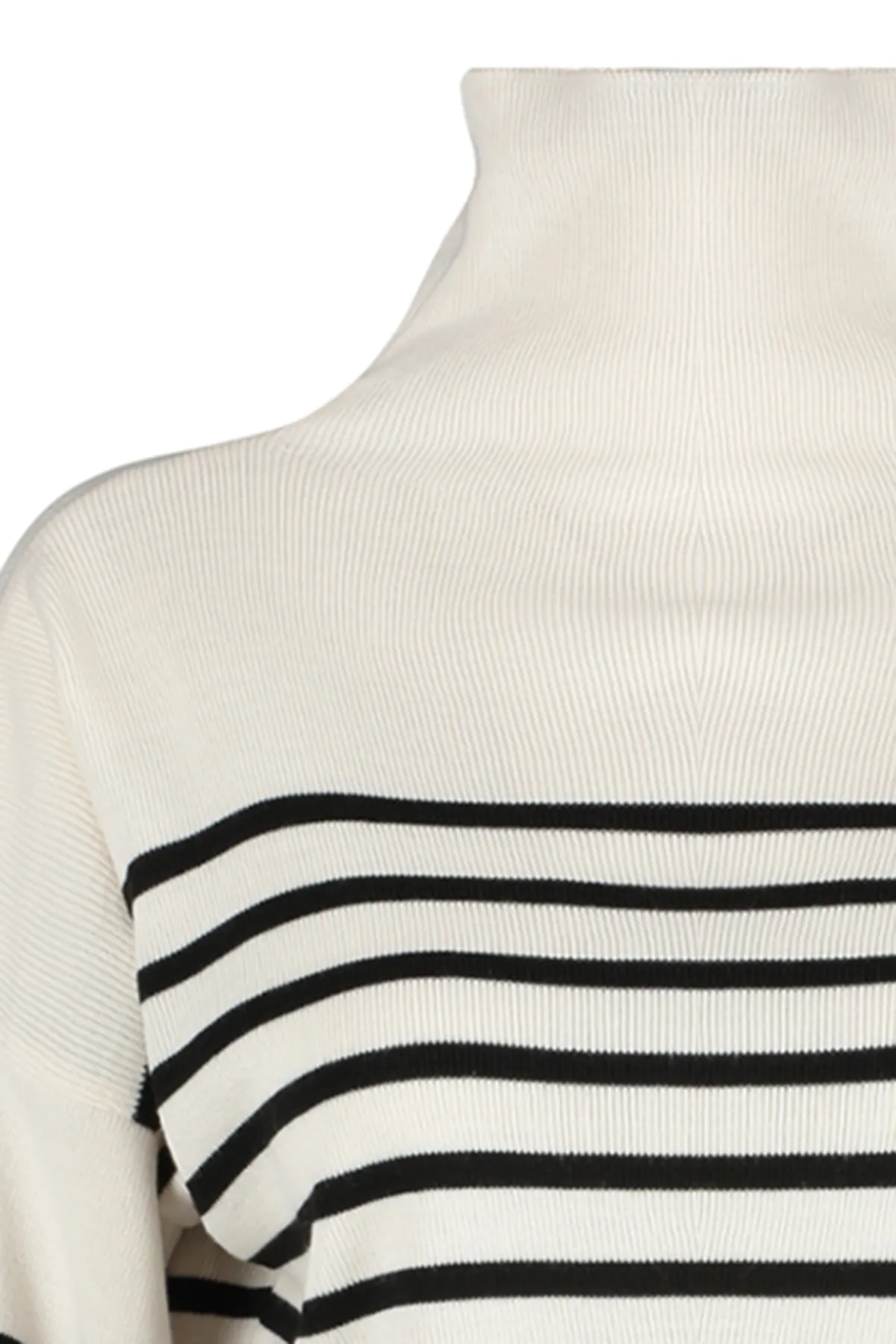 Trendyol Collection  Steinfarbener, gestreifter Strickpullover mit weiter Passform TWOAW24KZ00505