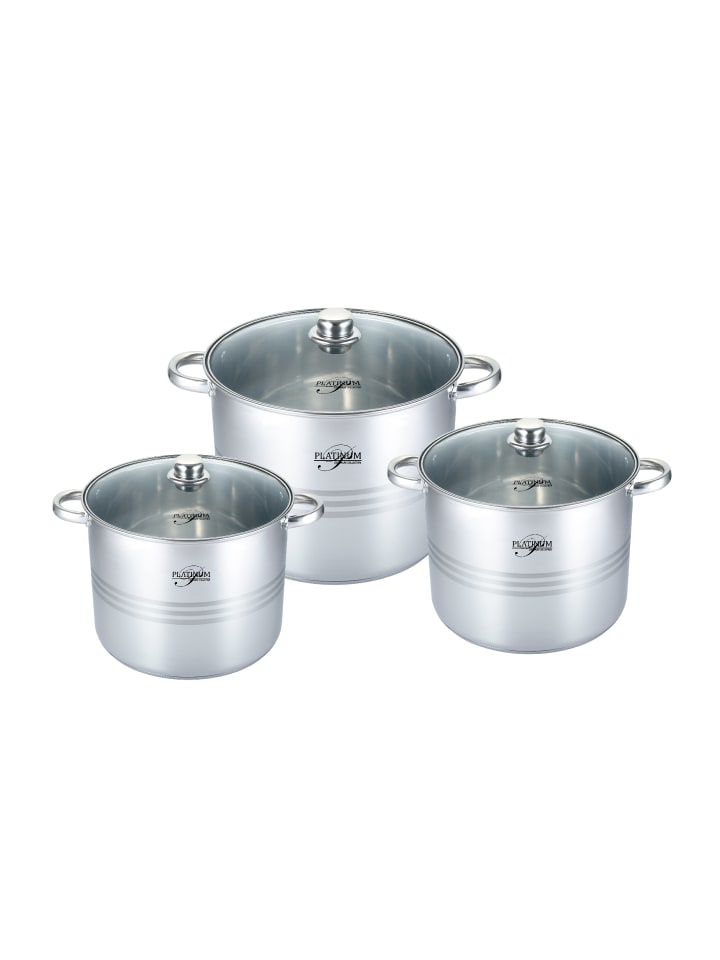COFI 1453 6tlg. Edelstahl Kochtopf Set in Silber günstig kaufen onesize