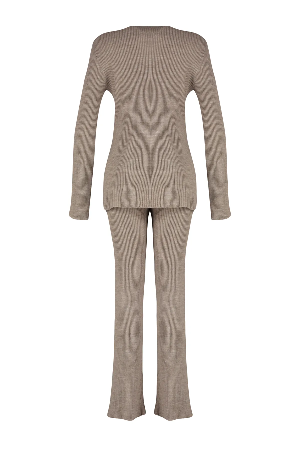 Trendyol Collection  Nerzgeschlitztes Strickober- und Unterteil-Set TWOAW24AU00101