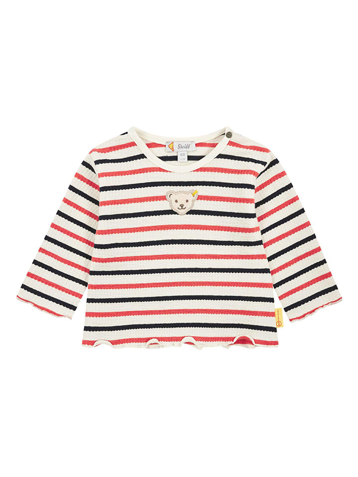 Steiff Longsleeve in Creme/ Rot/ Schwarz günstig kaufen
