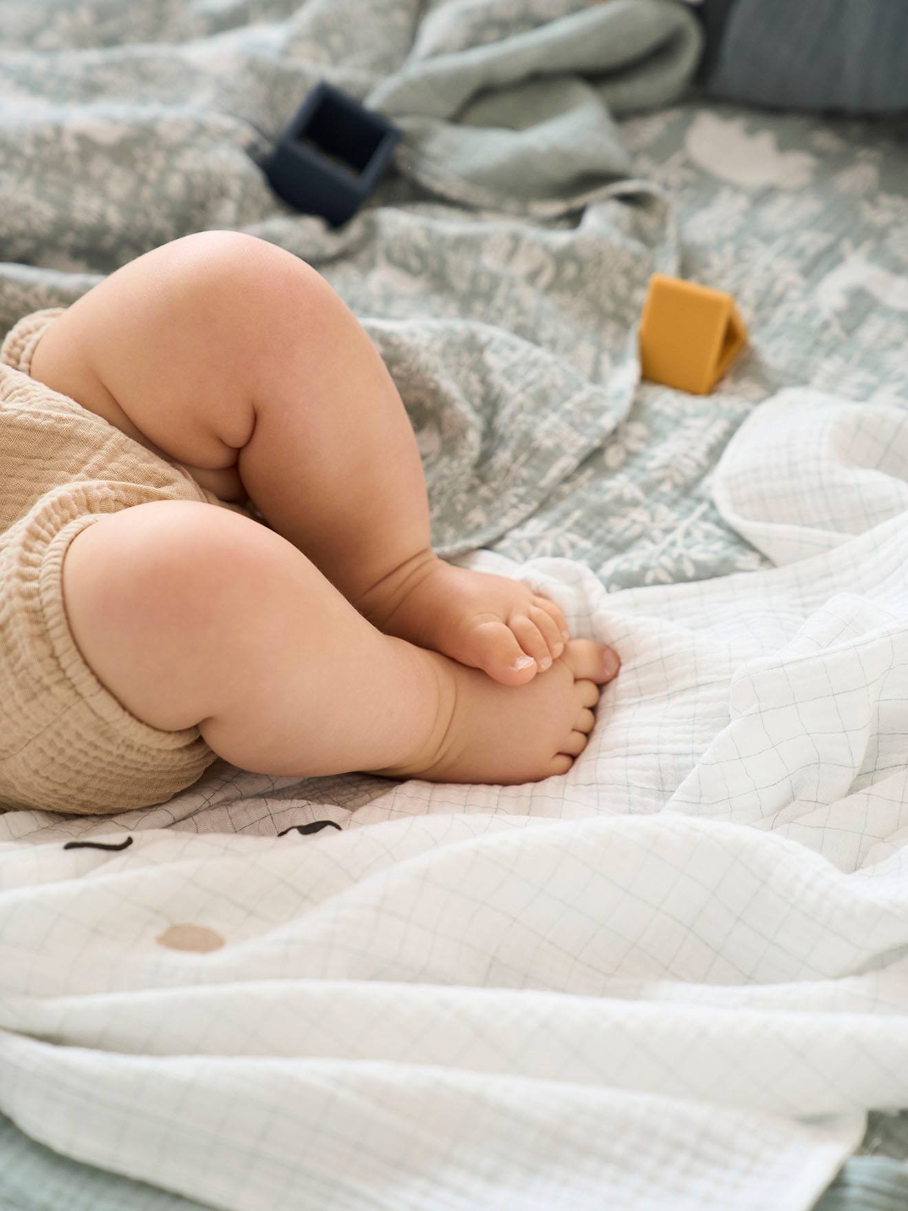 Vertbaudet 3er-Pack Baby Wickeltücher WALDSPAZIERGANG - mehrfarbig