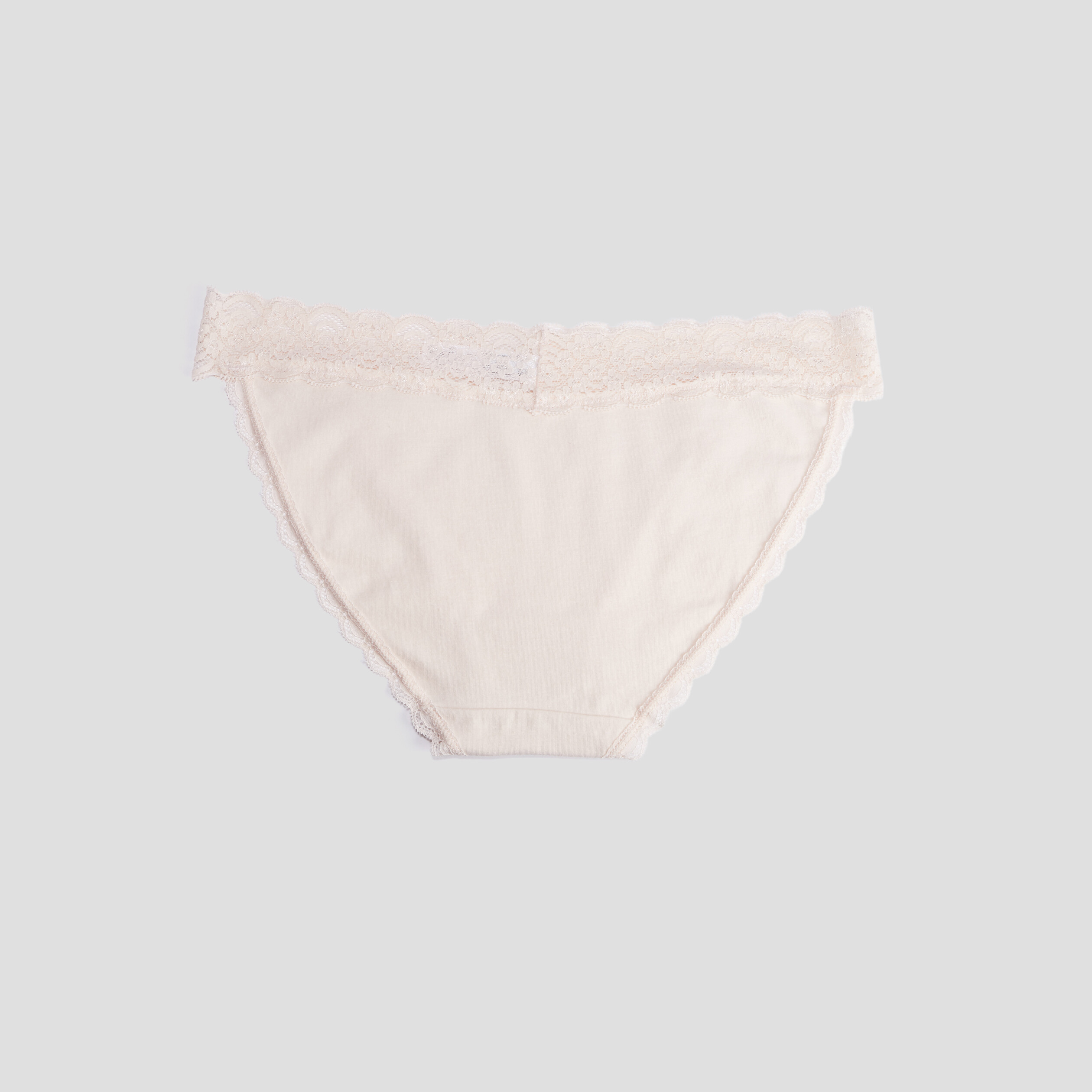 Lot 3 culottes en coton détail dentelle rose poudrée femme | La Halle