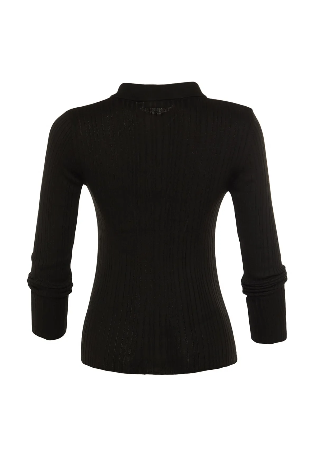 Trendyol Collection  Schwarzer Rollkragen-Strickcardigan TWOAW20HI0070