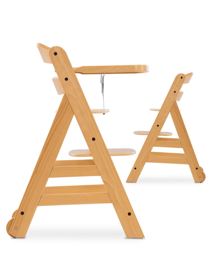 Hauck Hochstuhl Alpha Plus Move - mit Essbrett und Rollen in braun günstig kaufen onesize