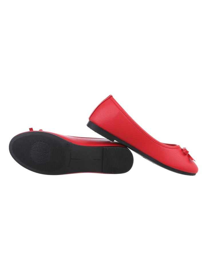 Ital-Design Ballerina in Rot günstig kaufen