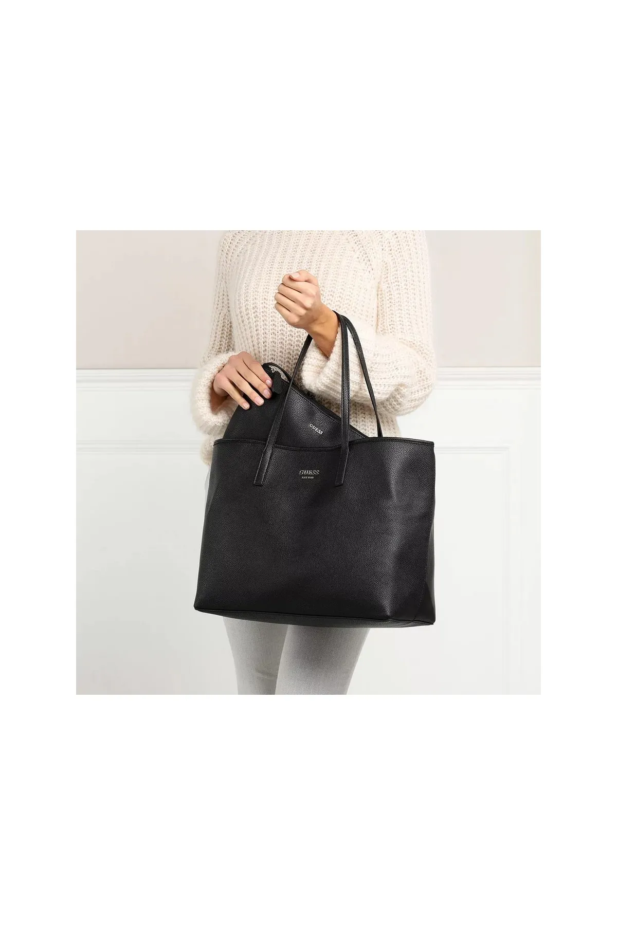 Guess  Handtasche - Schwarz - Strukturiert
