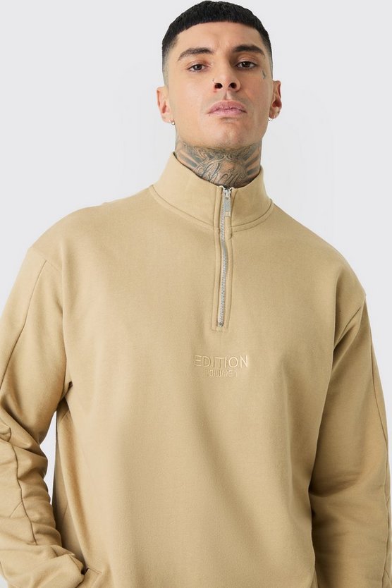 Tall Oversize Sweatshirt mit Trichterkragen