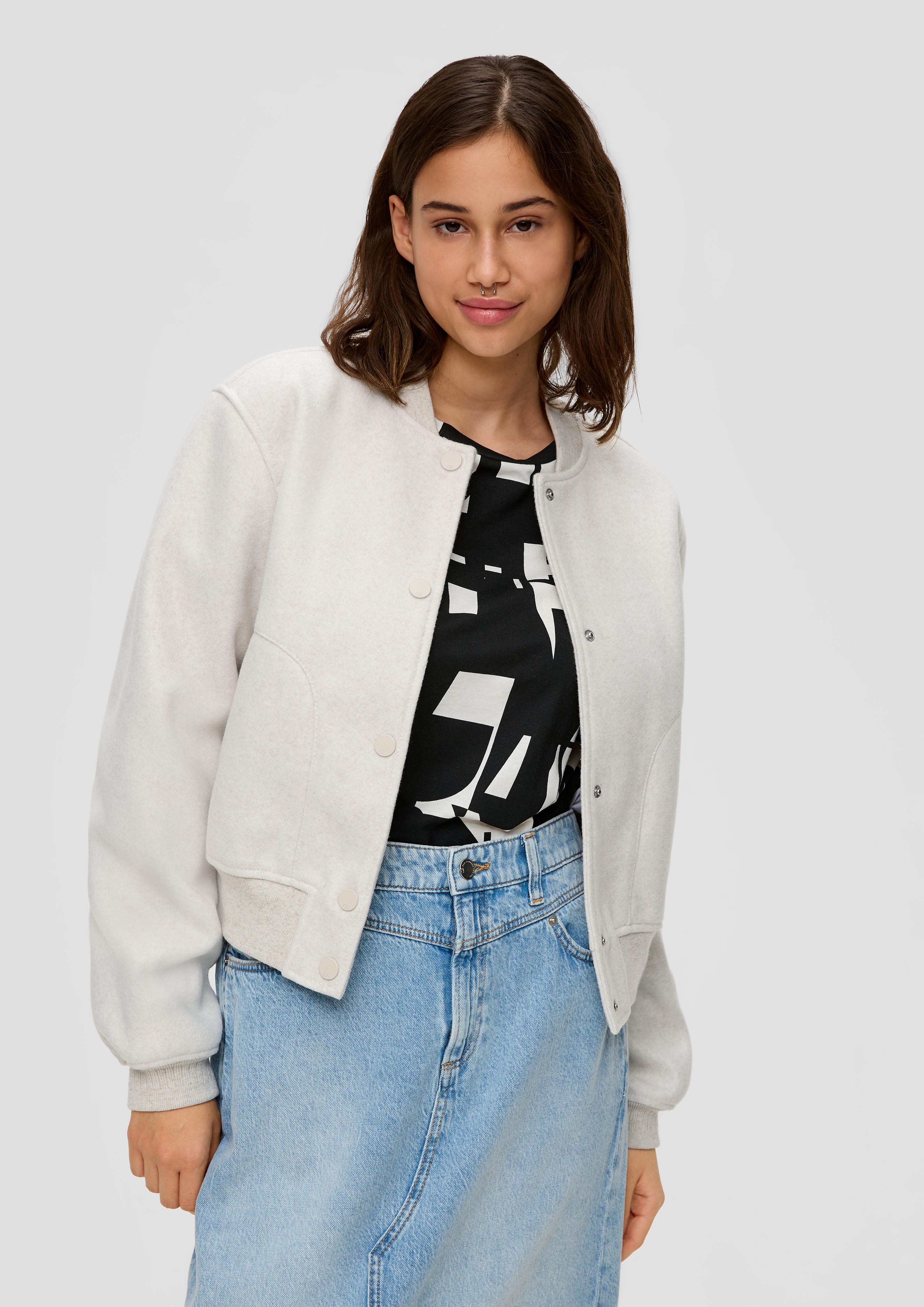 Collegejacke in Woll-Optik  2140314-02W0