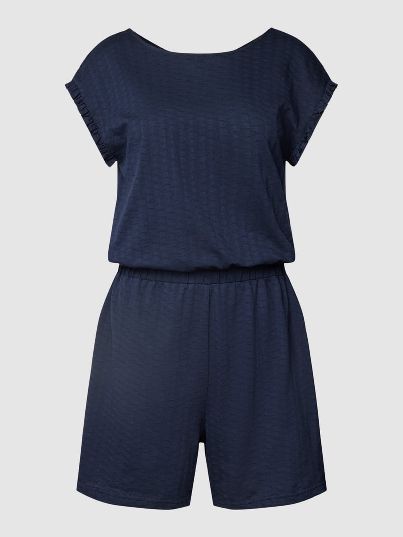 Playsuit mit Strukturmuster Modell 'Percita' in marineblau