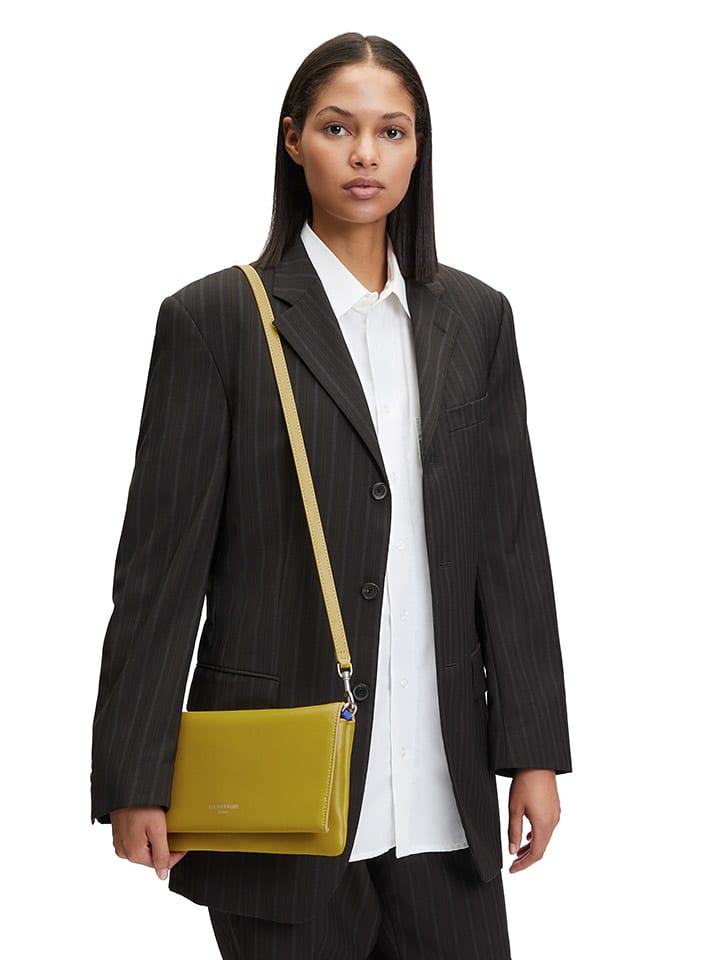 LIEBESKIND BERLIN Leder-Umhängetasche in Gelb - (B)27,5 x (H)17 x (T)2 cm günstig kaufen onesize