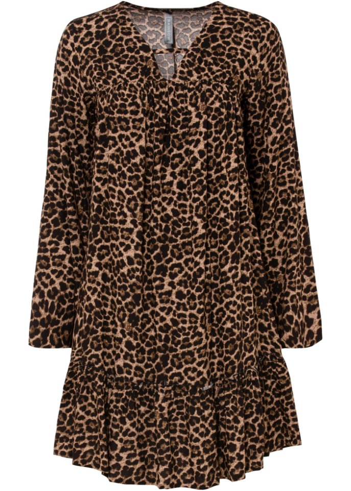 Kurzes Kleid mit Animalprint