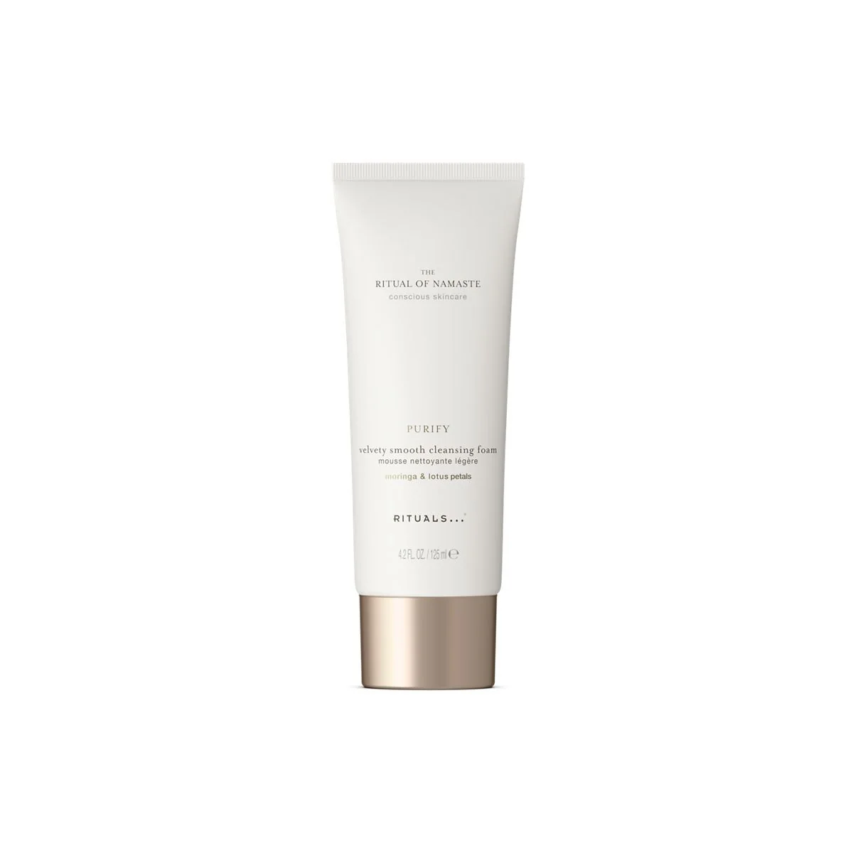 Espuma limpiadora facial Ritual of Namaste Purify de textura suave y aterciopelada