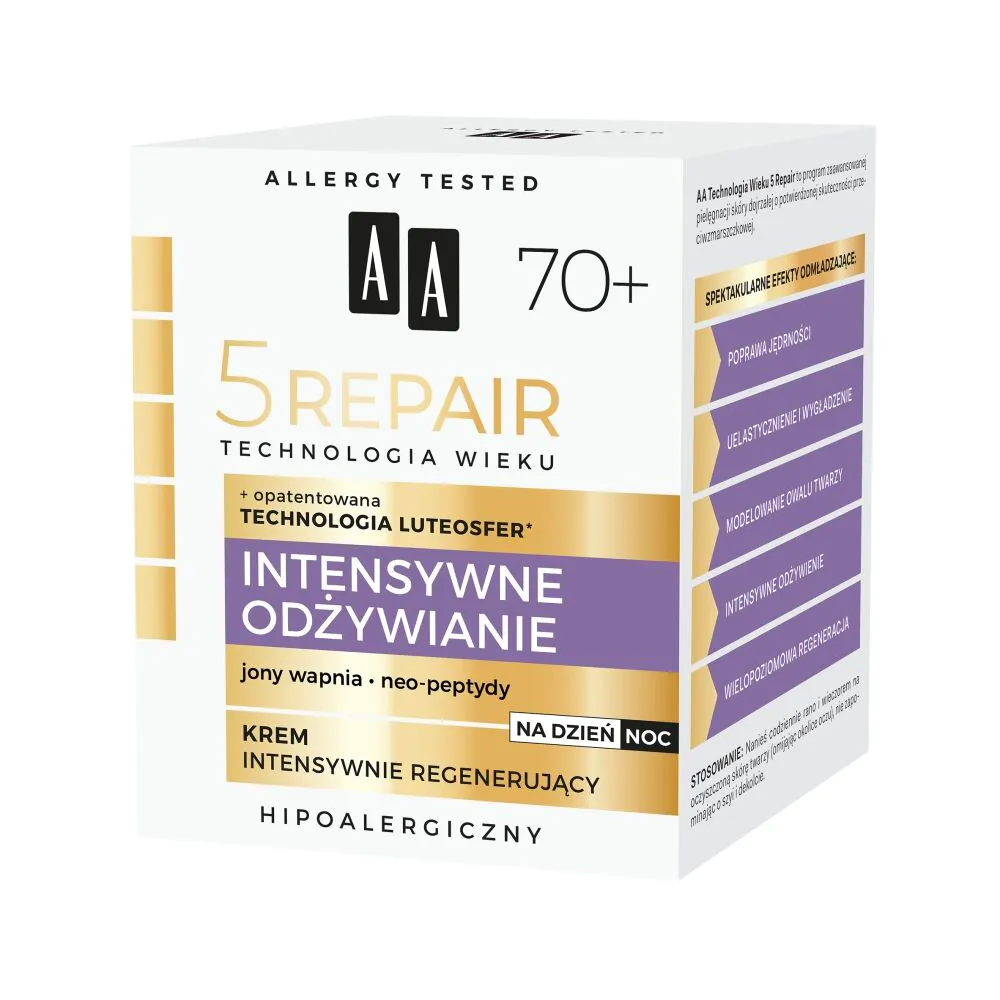 AA Age Technology 5Repair 70+ Intensiv plejende dag- og nat intensiv regenererende creme