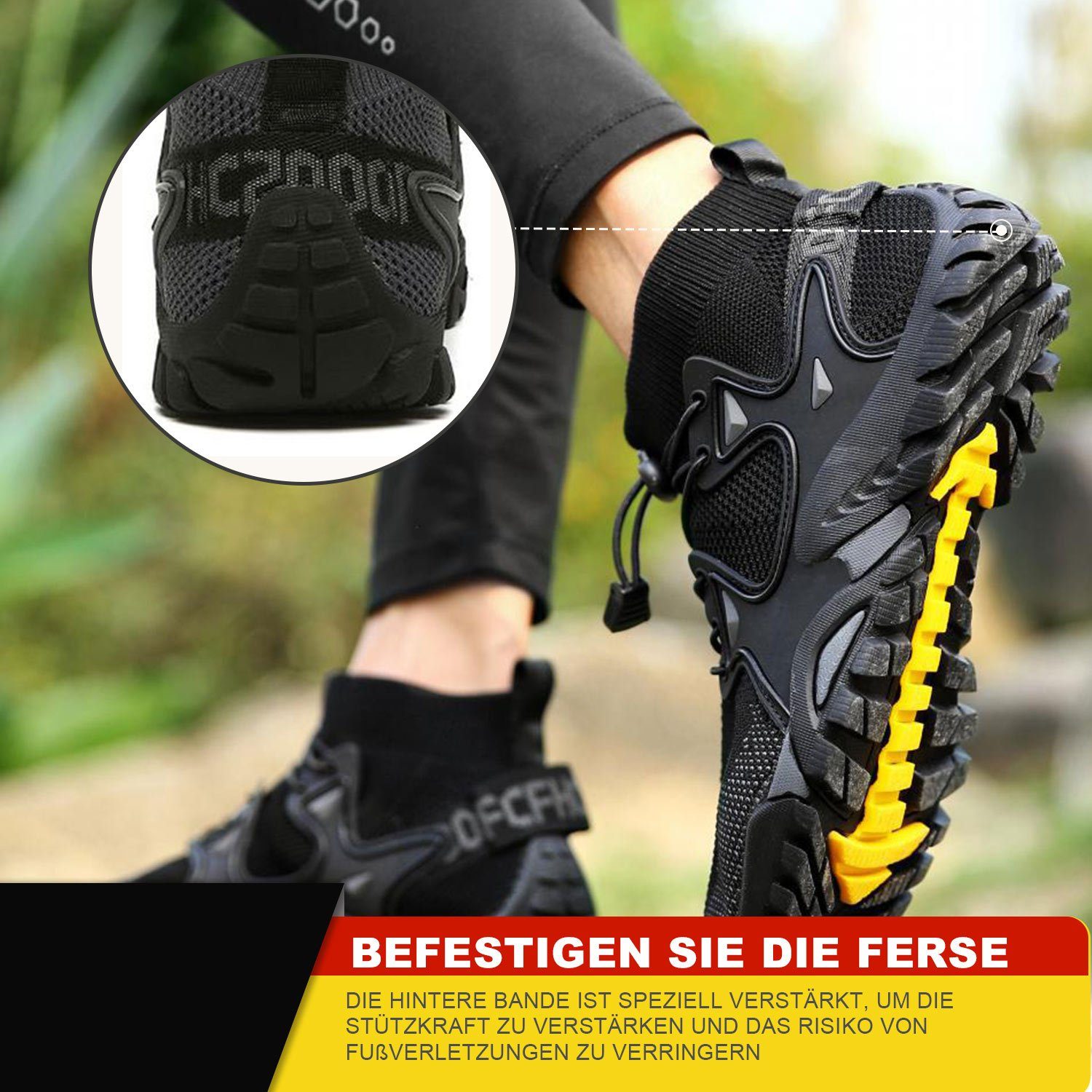 MAGICSHE Wasserschuhe Minimalschuhe mit extrem biegsamer Laufsohle Barfußschuh Geeignet für die Maschinenwäsche von Fitnessschuhen