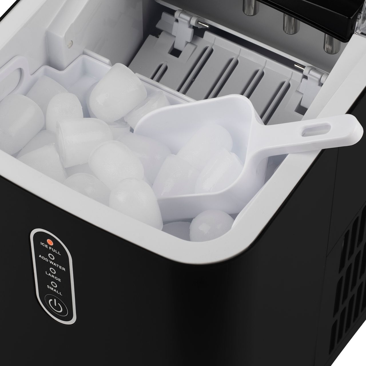 H.Koenig KUB14 Eiswürfelbereiter, 12kg in 24h, 2 Eiswürfelgrößen, Automatisch, Elektrisch