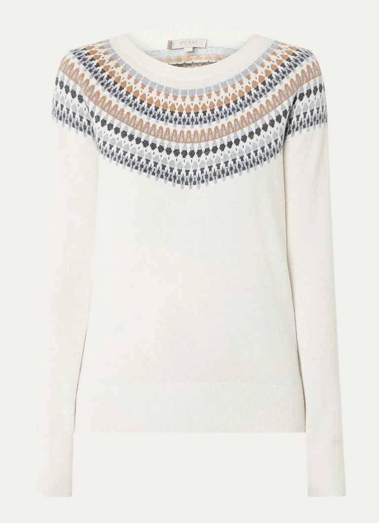 Maglione Greta a maglia fine di Hobbs, in misto cashmere con motivo a maglia