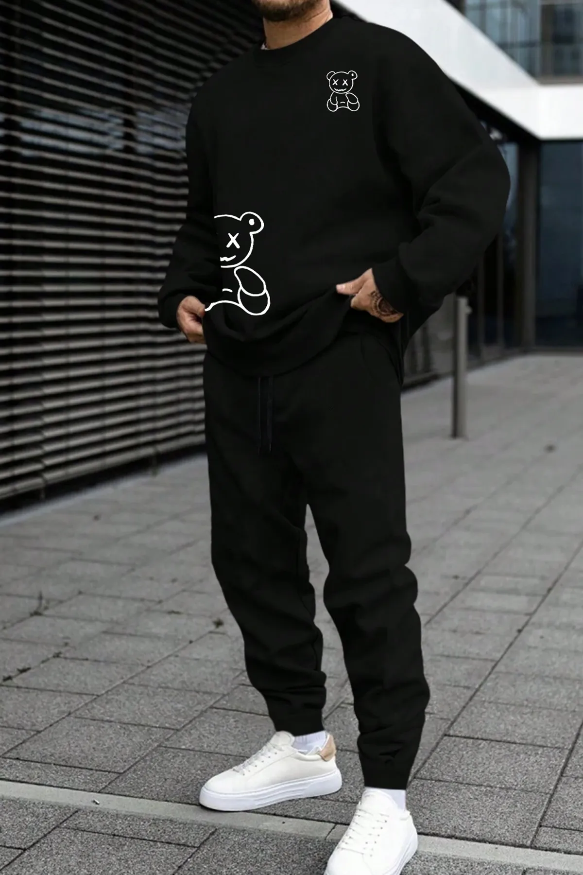 uyguntarz  Trainingsanzug - Schwarz - Regular Fit