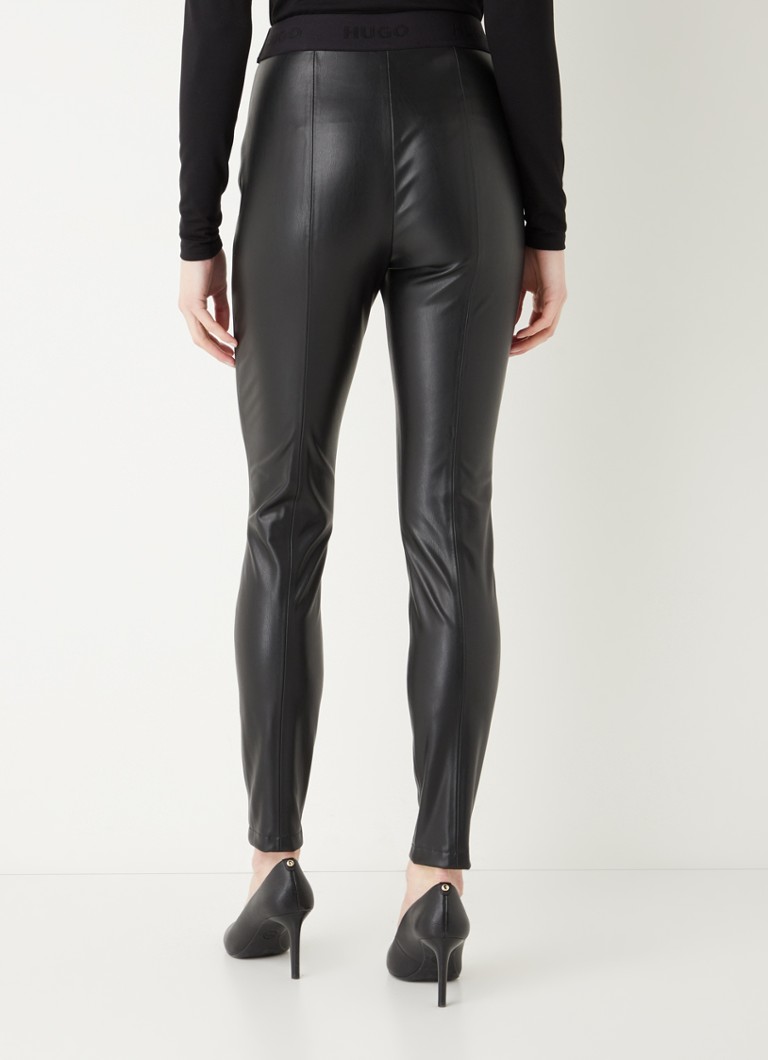 HUGO BOSS Honati high waist skinny fit leggings in imitation leather