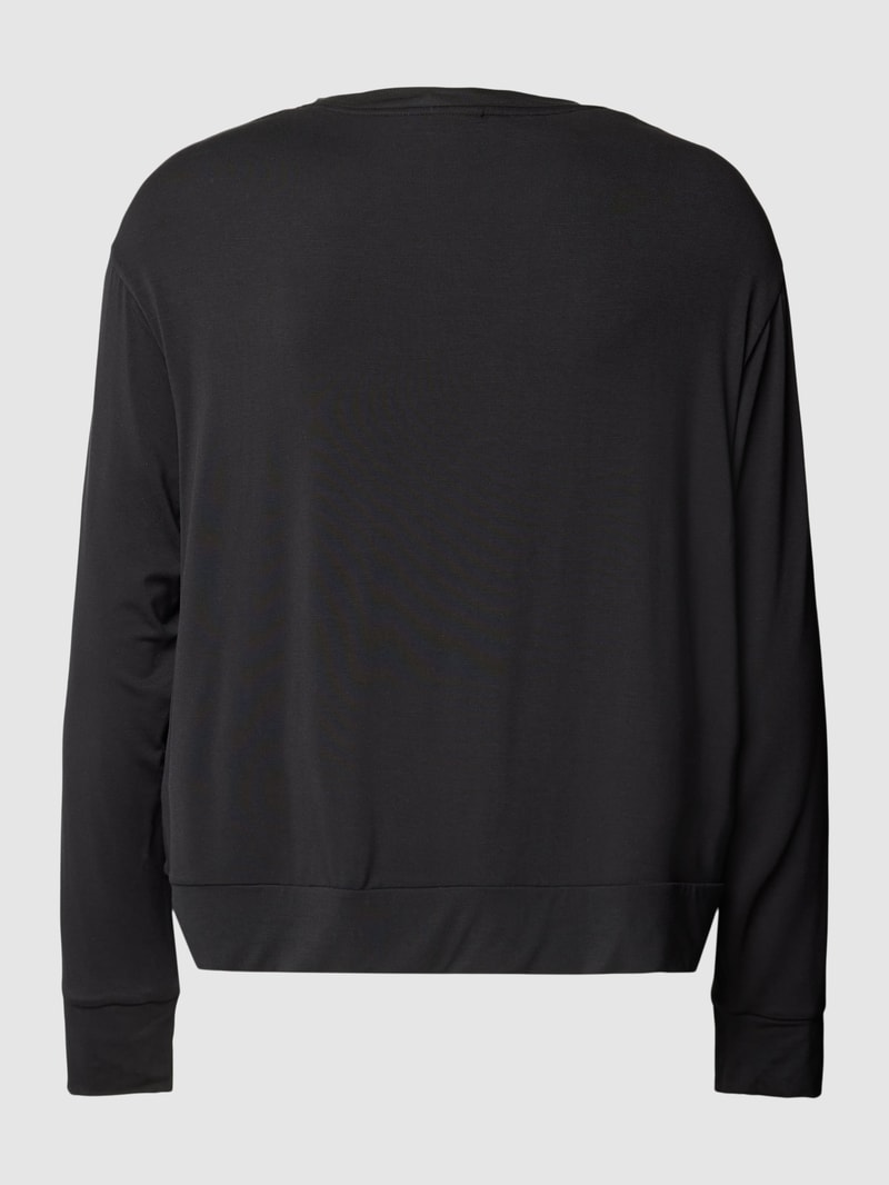Pyjama-Oberteil mit Label-Print Modell 'UNITE' in schwarz