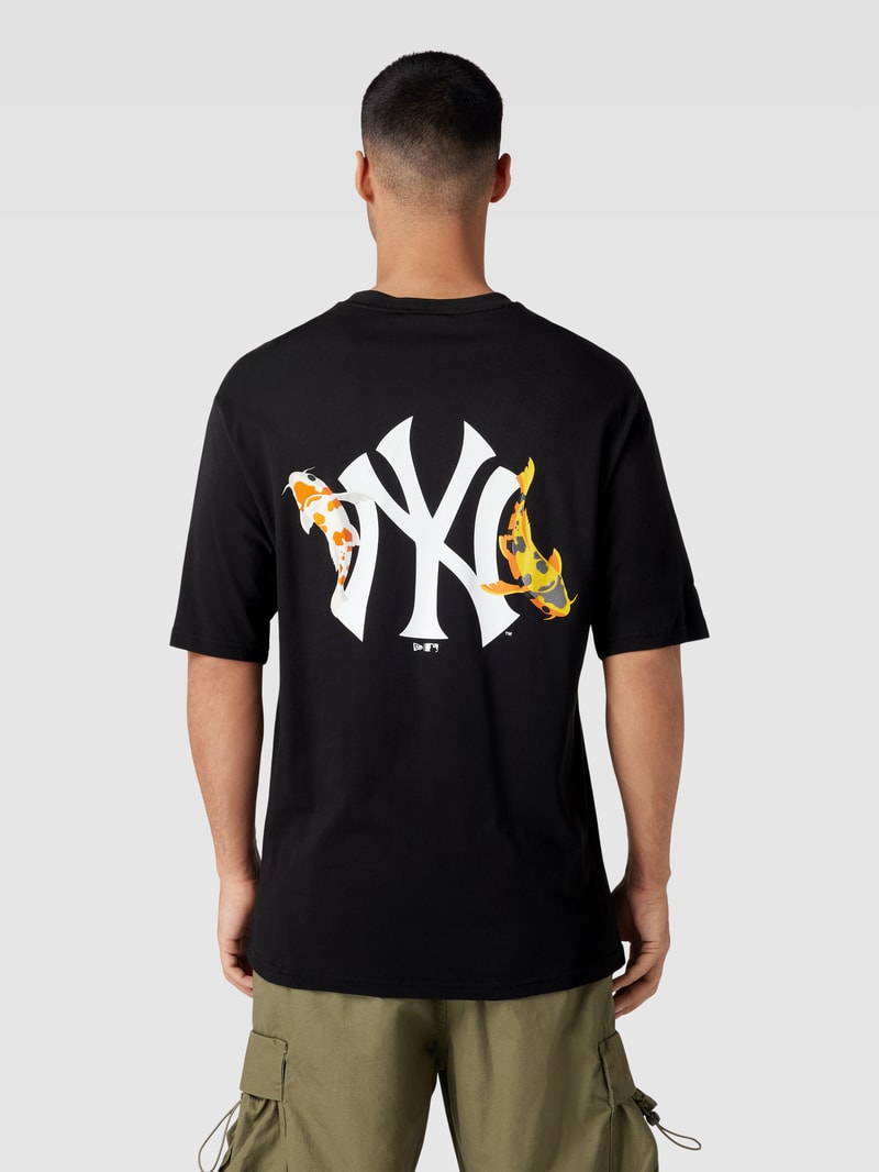 T-Shirt mit Motiv-Print Modell 'FISH GRAPHIC' in schwarz