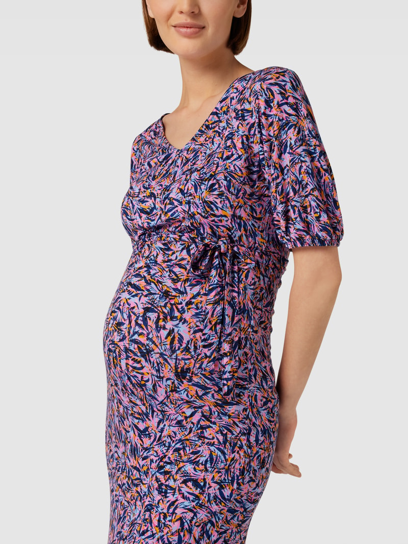 Umstands-Kleid mit Allover-Muster Modell 'Wanessa' in pink